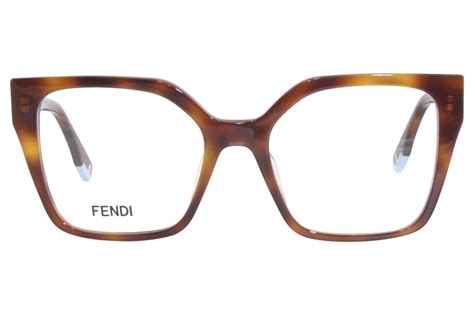 Fendi FE50002I 53 Eyeglasses Women's Havana Full Rim 